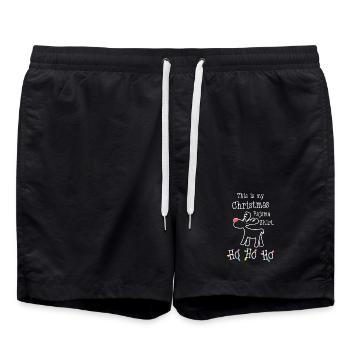 Mon pyjama de Noël Renne Ho Ho Ho - Short de bain - noir - Devant - AI Model Male 185 light (185cm)