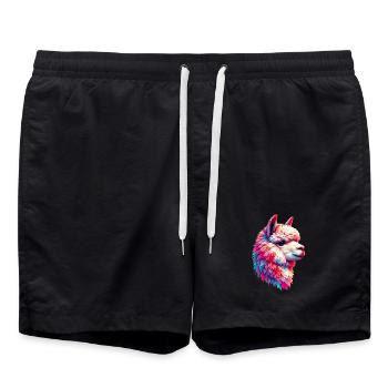 Alpaga - Short de bain - noir - Devant - AI Model Male 185 light (185cm)