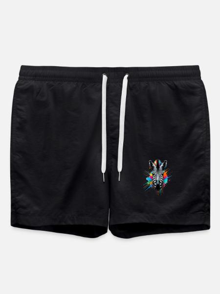 Zebra - Swim Trunks - black