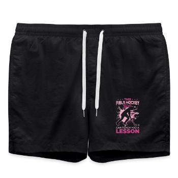 Field hockey player - Swim Trunks - black - Front - AI Model Male 185 light (185cm)