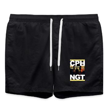 CPHNGT - Badeshorts - Schwarz - Vorne - AI Model Male 185 light (185cm)
