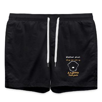 Week-end 2 - Short de bain - noir - Devant - AI Model Male 185 light (185cm)