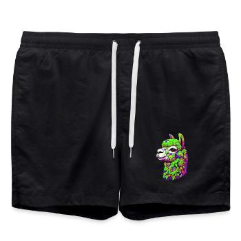 Alpaga - Short de bain - noir - Devant - AI Model Male 185 light (185cm)