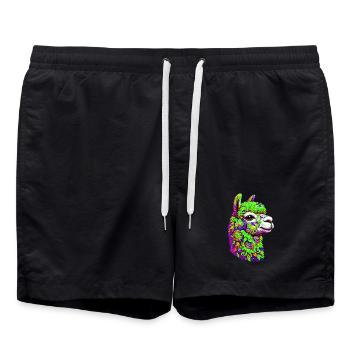 Alpaga - Short de bain - noir - Devant - AI Model Male 185 light (185cm)
