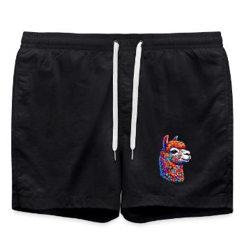 Alpaga - Short de bain - noir - Devant - AI Model Male 185 light (185cm)