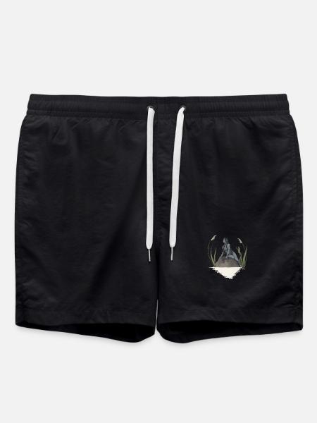Nymph in a pond - Swim Trunks - black