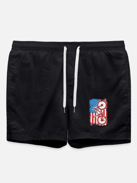 4. Juli USA MTB - Badeshorts - Schwarz