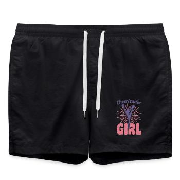 Cheerleader Girls - Swim Trunks - black - Front - AI Model Male 185 light (185cm)