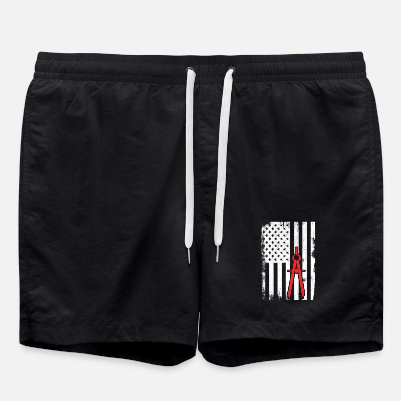 Architecture USA Drapeau - Short de bain - noir