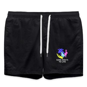 same rights to live - Badeshorts - Schwarz - Vorne - AI Model Male 185 light (185cm)
