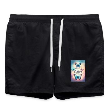 Träumen bringt dich zum Fliegen - Badeshorts - Schwarz - Vorne - AI Model Male 185 light (185cm)