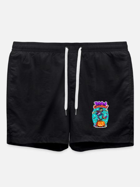 Trick 4 Candies Halloween Skateboard Tee - Swim Trunks - black