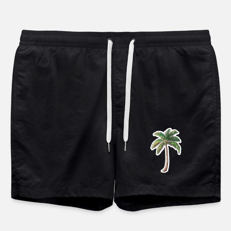 Palme - Badeshorts - Schwarz