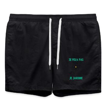 RETIREMENT. HOLIDAY. RETIREMENT. RETIRED. RETIREMENT. - Swim Trunks - black - Front - AI Model Male 185 light (185cm)