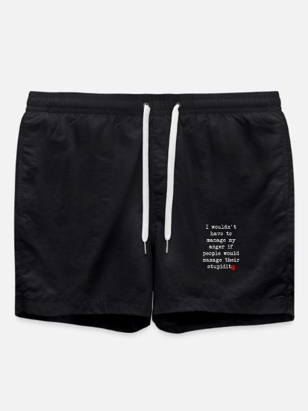 Anger Management – Humorous Statement - Swim Trunks - black