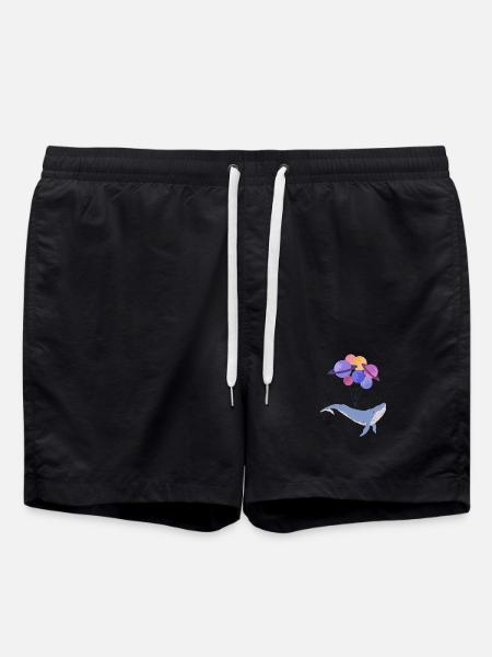 Space Whale - Swim Trunks - black