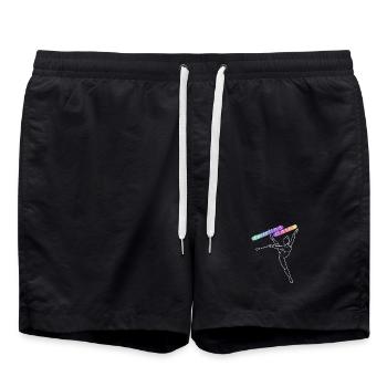 Illustration_sans_titre - Badeshorts - Schwarz - Vorne - AI Model Male 185 light (185cm)
