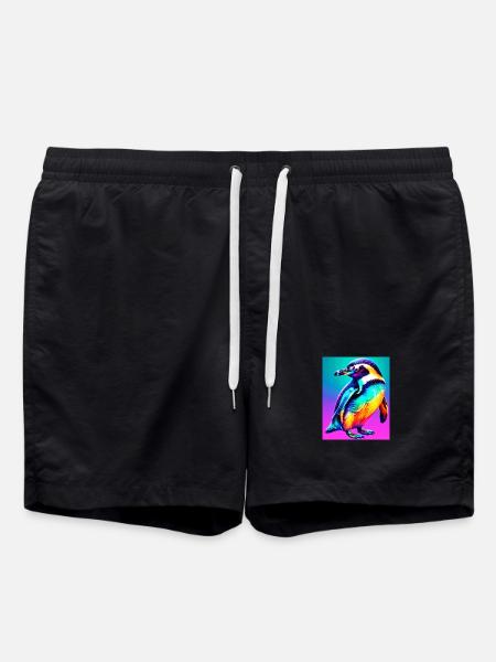 penguin - Swim Trunks - black