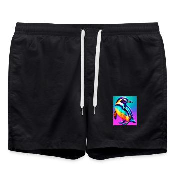 pingouin - Short de bain - noir - Devant - AI Model Male 185 light (185cm)