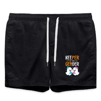 Halloween Gender Reveal - Badeshorts - Schwarz - Vorne - AI Model Male 185 light (185cm)