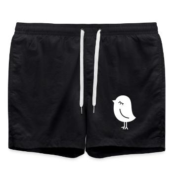 Sparrow Bird – Peep Chick Tweet Birdie - Swim Trunks - black - Front - AI Model Male 185 light (185cm)