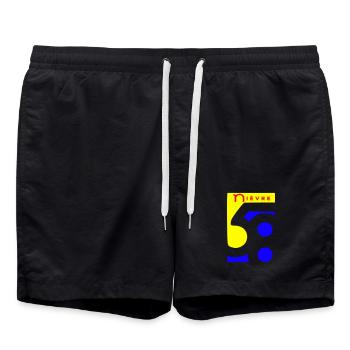 Nièvre 58 logo - Swim Trunks - black - Front - AI Model Male 185 light (185cm)