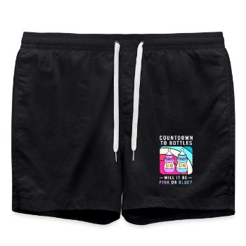 Sexe Révélation Réveillon Nouvel An Nouvel An - Short de bain - noir - Devant - AI Model Male 185 light (185cm)