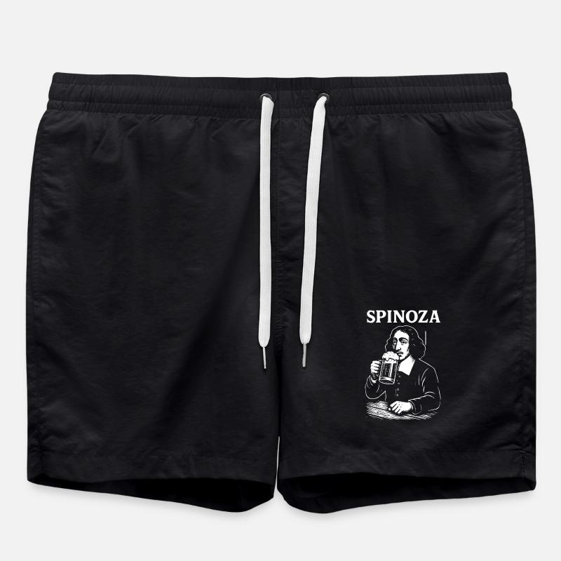 Spinoza Bier Philosoph - Badeshorts - Schwarz
