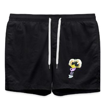 Space Ostrich - Swim Trunks - black - Front - AI Model Male 185 light (185cm)
