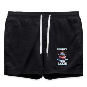 Baking Baker Baking Queen Baking Fairy Cake Cake - Swim Trunks - black - Front - AI Model Male 185 light (185cm)