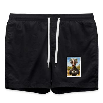 Drôle de bouquet dans le désert - Short de bain - noir - Devant - AI Model Male 185 light (185cm)