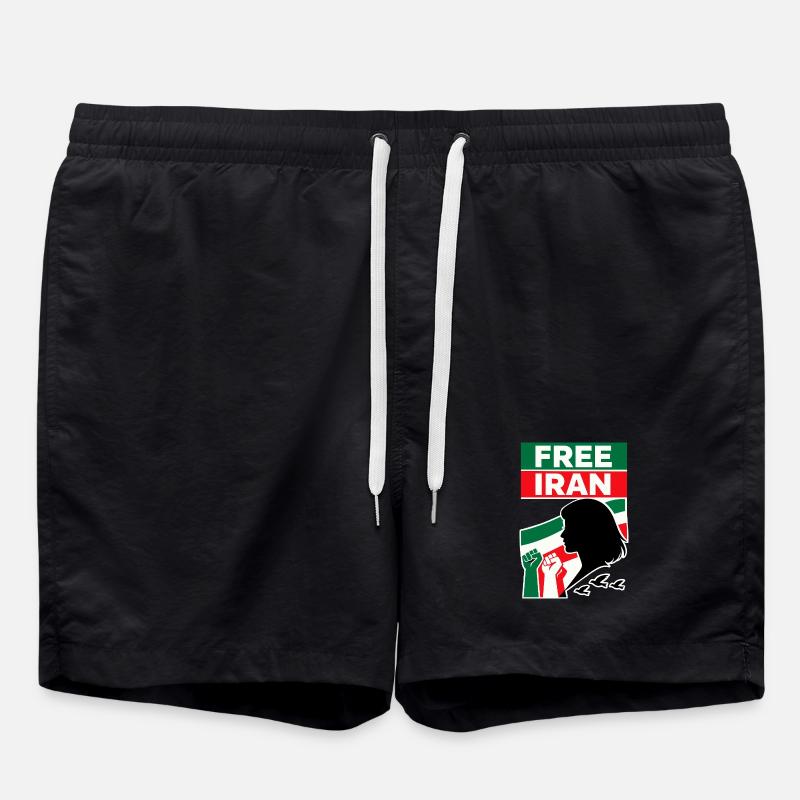 Free iran - Swim Trunks - black