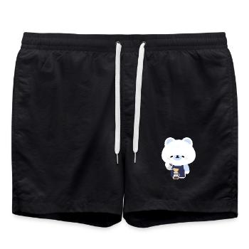 Barista Polar Bear Douillet - Short de bain - noir - Devant - AI Model Male 185 light (185cm)