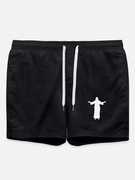 Jésus- - Short de bain - noir
