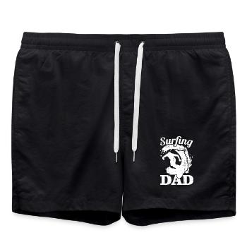 Surfer Dad - Swim Trunks - black - Front - AI Model Male 185 light (185cm)