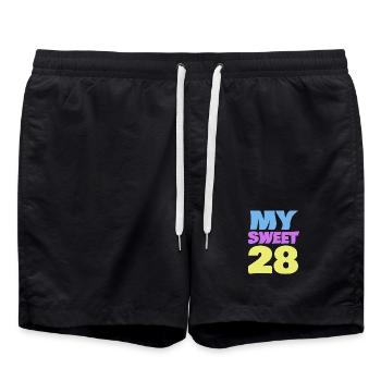 28 - Short de bain - noir - Devant - AI Model Male 185 light (185cm)