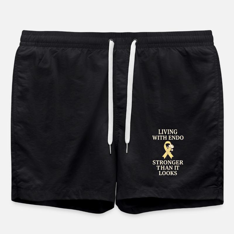 Endometriosis awareness Endo Warrior - Swim Trunks - black