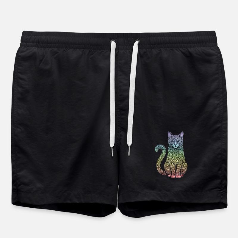 Hauskatze - Badeshorts - Schwarz