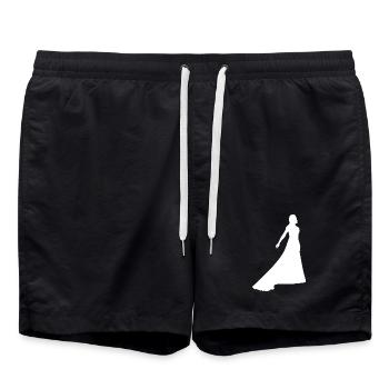 Wedding - Swim Trunks - black - Front - AI Model Male 185 light (185cm)