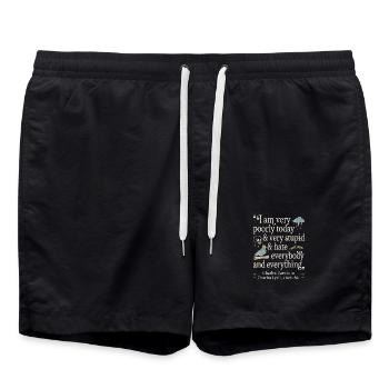 Charles Darwin Lustiges Zitat - Short de bain - noir - Devant - AI Model Male 185 light (185cm)