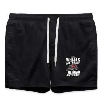 Camionneur Chauffeur Camion Diesel Camion - Short de bain - noir - Devant - AI Model Male 185 light (185cm)