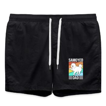 Samoyed - Swim Trunks - black - Front - AI Model Male 185 light (185cm)