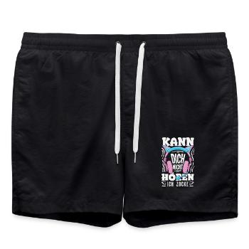Kann Dich Nicht Hören Ich Zocke Gamer Girl - Badeshorts - Schwarz - Vorne - AI Model Male 185 light (185cm)