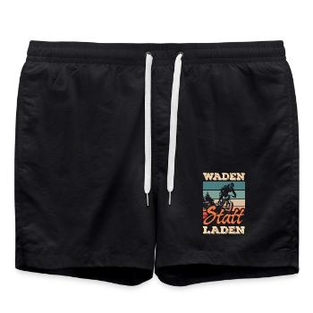 Waden Statt Laden Mountainbike Ohne Akku Mtb - Badeshorts - Schwarz - Vorne - AI Model Male 185 light (185cm)