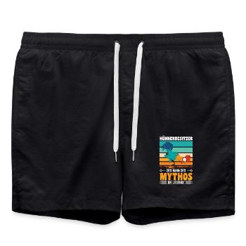 Hühnerflüsterer Huhn Hühnerhalter Hühner - Badeshorts - Schwarz - Vorne - AI Model Male 185 light (185cm)