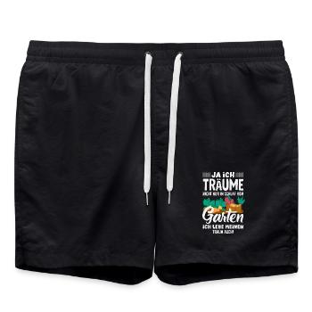 Ich Träume Vom Garten - Badeshorts - Schwarz - Vorne - AI Model Male 185 light (185cm)