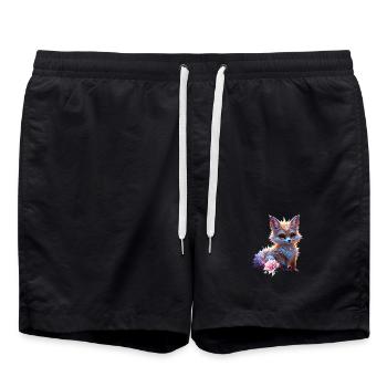 Fantasme du Renard Saphir - Short de bain - noir - Devant - AI Model Male 185 light (185cm)