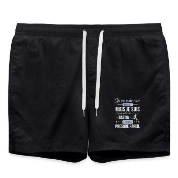 Je Ne Suis Pas Parfait Mais Je Suis Supporter D... - Short de bain - noir - Devant - AI Model Male 185 light (185cm)