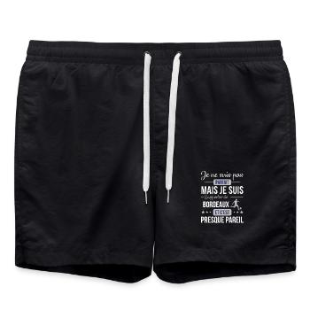 Je Ne Suis Pas Parfait Mais Je Suis Supporter D... - Short de bain - noir - Devant - AI Model Male 185 light (185cm)