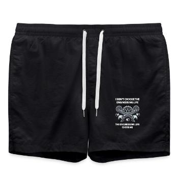 Ingenieur Student - Badeshorts - Schwarz - Vorne - AI Model Male 185 light (185cm)